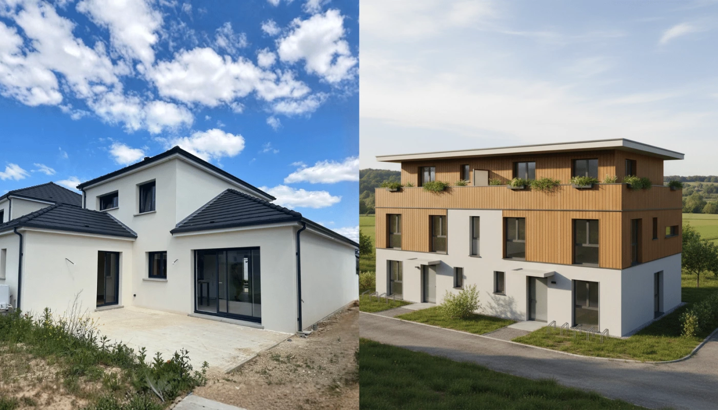 Construire une maison individuelle ou un petit immeuble collectif : quel investissement privilégier en Champagne-Ardenne ?