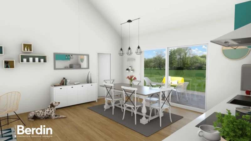 Perfia — rendu 3 sur 4, maison de plain-pied de 90 m²