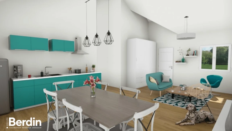 Perfia — rendu 4 sur 4, maison de plain-pied de 90 m²