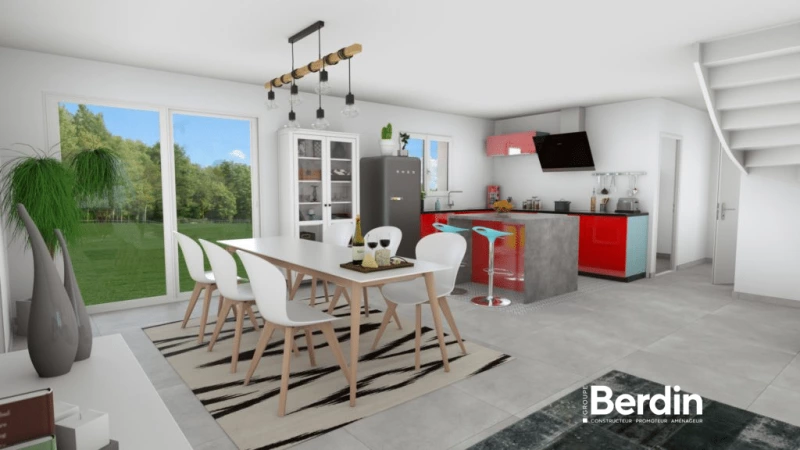 Fleuri — rendu 4 sur 9, maison à étage de 143 m²