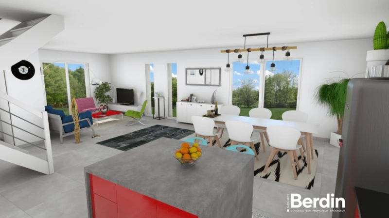 Fleuri — rendu 6 sur 9, maison à étage de 143 m²