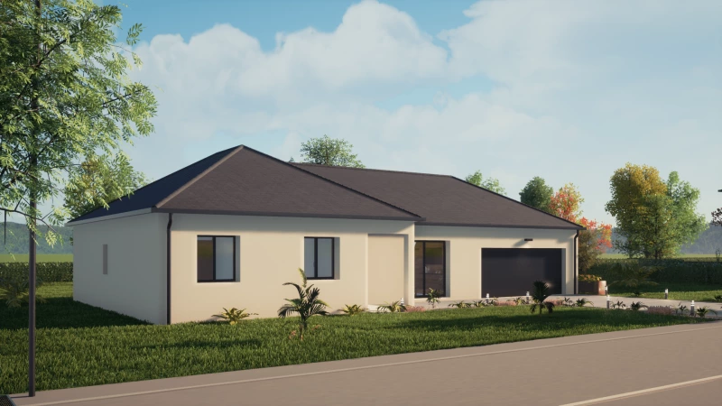 Mikeno — rendu 1 sur 7, maison de plain-pied de 108 m²