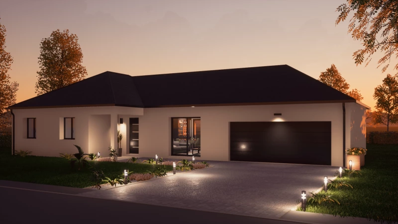 Mikeno — rendu 4 sur 7, maison de plain-pied de 108 m²