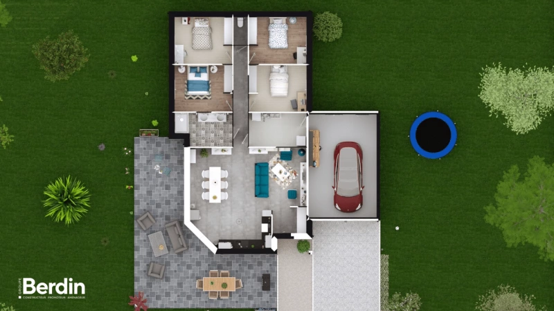 Lorentides — rendu 5 sur 7, maison de plain-pied de 115 m²