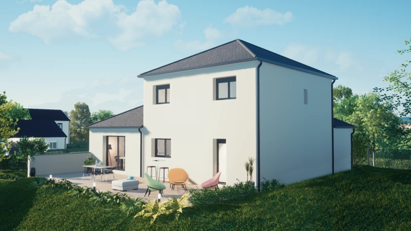 Morvan — rendu 2 sur 5, maison à étage de 138 m²