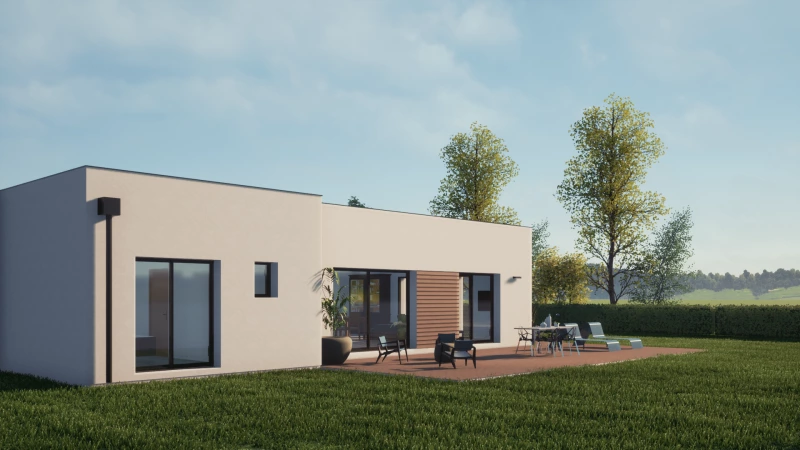 Aneto — rendu 2 sur 3, maison de plain-pied de 133 m²