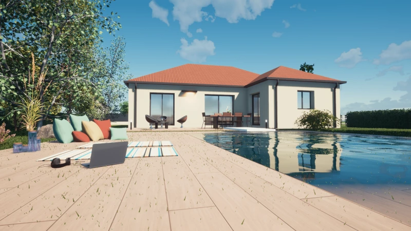 Fuji — rendu 2 sur 3, maison de plain-pied de 92 m²