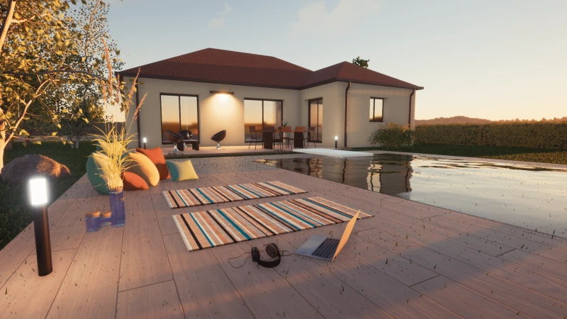 Fuji — rendu 3 sur 3, maison de plain-pied de 92 m²
