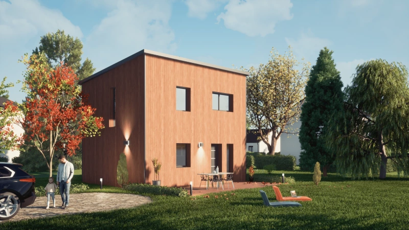 Lhotse 1.0 — rendu 3 sur 3, maison à étage de 65 m²