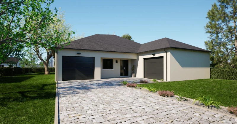 Bussang — rendu 1 sur 1, maison de plain-pied de 136 m²